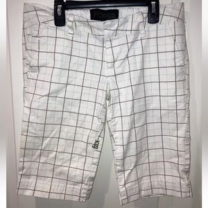 Fox Girls Women’s Bermuda Casual shorts With Pockets size 5, White, Cotton